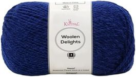 Woolen Delights Medium Worsted/Aran Weight Yarn for Knitting and Crocheting, Australian Wool Blend, Pack of 3, 300g/522yds - Midnight Blue