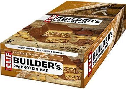 CLIF Builders - Chocolate Peanut Butter Flavour - Protein Bars - Gluten-Free - Non-GMO - Low Glycemic - 20g Protein - 68g. (12 Count)