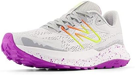 New Balance Women's Dynasoft Nitrel V5 Trail Running Shoe, Quartz Grey/Cosmic Rose/Aluminum Grey, 4.5 UK Wide