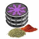 2.5 Inch Grinder, Multipurpose Spice Grinder,Non Stick Spice Grinder Herb Grinder for Grinding Dry Fresh Spice, Manual Spice Grinder(Black)