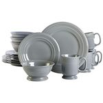 Gibson Barberware 16 Piece Dinnerware Set, Gray