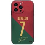 EZB Legend Football Player Themed iPhone Phone Case | Flexible Silicone Cover, Shock Absorbent (Ronaldo, iPhone 12)