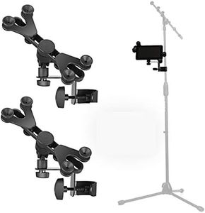 Hola! Music Pack of 2 HM-MTH Microphone Music Stand Tablet/Smartphone Holder Mount - Fits Devices from 6 to 15 Inch