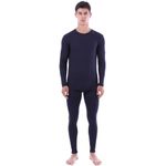 LANBAOSI Mens Thermal Underwear Set Winter Long Sleeve Top and Long Johns Bottoms Navy