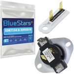 BlueStars 3387134 Dryer Cycling Thermostat & 3392519 Thermal Fuse - Compatible with Whirlpool & Kenmore - Replaces PS11741405 3387139 80005 694511 WP3392519VP 306910