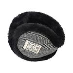 Surblue Unisex Ear Earmuffs Warm Faux Furry Winter Outdoor Ear Warmers Behind-the-Head Adjustable & Foldable Ear Covers(Black,F)