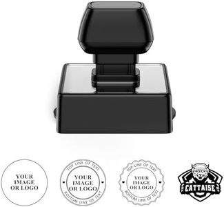 TechMark Custom Logo Stamp Self Inking (1.77"x1.77", 10+ Designs) Personalized Image Stamps for Business Logo Text, Clear, Consistent Impressions & Effortless Stamping