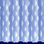 Angelique Modern All Over Pattern Net Curtains In White - Sold By The Metre (Drop 122cm (48"))