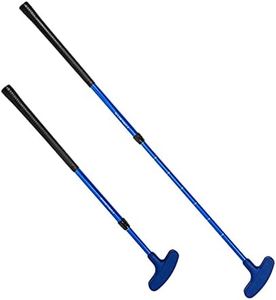 Perfeclan Golf Putter Clubs Two-Way Putters with Blade Head Sturdy Shaft for Right and Left Hander Indoor Golf Putting Training Aids,Adjustable Telescopic Shaft - Blue