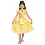 Disney Official Deluxe Princess Belle Dress Up for Girls, Belle Costume Kids, Beauty and the Beast Costume, Belle Fancy Dress Outfit, World Book Day Costumes for Girls 5-6 Years