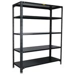 Mil-Nil Prime CRC Sheet 5 Shelf Multipurpose Slotted Angle Rack, 60 x 47 x 18 Inch, 22 Gauge (Grey) 16 Gauge Angles