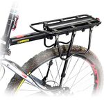 Queta Rear Rack Mountain Bike, Adjustable Bike Rack, Aluminum Alloy Road Rack, Maximum Load 50kg with Reflector