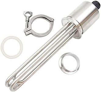 JINGERL 2" Tri-clamp(OD64) 220V/380V SUS304 Electrical Heating Element Immersion Water Heater 3/3.75/4.5/6/9KW for Water/Oil (Color : Heater Clamp Set, Size : 3KW)