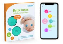 Baby-Bump Headphones – Plays and Shares Music, Sound and Voices to The Womb – Premium Baby Bump Speaker System – Including bebon Tunes APP (iOS and Android) (Teal)