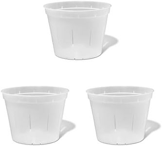 rePotme 10 inch Slotted Clear Plant Pots - 3 Pack (Crystal Clear) - Planters for Indoor Plants