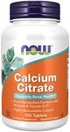 NOW Calcium Citrate, 100 Tablets (Pack of 3)