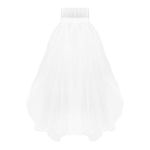 Frcolor Flower Girl Veil Lace Pearl Veils with Hair Comb Wedding Hair Accessories for Children Girl (White)