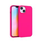 FELONY CASE – iPhone 13 and iPhone 14 Case – Neon Pink Silicone Phone Cover, Liquid Silicone with Anti-Scratch Microfiber Lining, 360° Shockproof Protective Case for Apple iPhone 13/iPhone 14