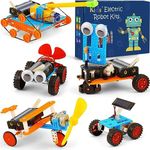 STEM Science Kits for Kids 5-8 8-12, Robot Building Kit, Build a Car Crafts for Boys, Engineering Activities Electronic Toys, Electric Science Projects Experiment STEM Activity Craft for Boy Gifts