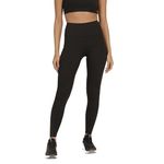 BlissClub Women The Ultimate Skinny Leggings - Lite -Tall | High Rise | Seamless Leggings | Ankle Length | 1 Back Pocket, Black, Medium