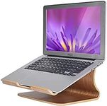 SAMDI Laptop Stand Wood, Wooden Cooling Computer Holder, Notebooks Desktop Mount for MacBook Air, Pro 13 15, iPad Pro 12.9, Dell XPS, Surface, Chromebook 11 to 17 (Walnut)