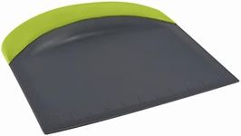 Fox Run 3-in-1 Bowl Scraper and Flat Dough Cutter, 4.25 x 4.75 x 0.25 inches, Green