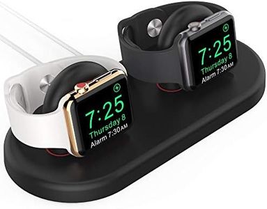 AHASTYLE Charging Station for 2 Apple Watch [Charger not Included] Holder Compatible with Apple Watch 8/7/SE/6/5/4/3/2/1 (45/44/42/41/40/38 mm), Supports Night Stand Mode (Black)