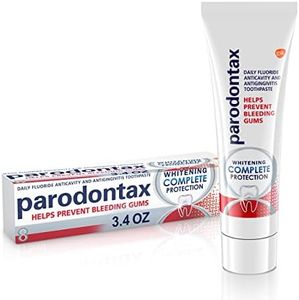 Parodontax Whitening Toothpaste for Bleeding Gums, Complete Protection Teeth Whitening and Gingivitis Treatment - 3.4 Ounce