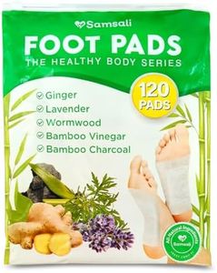 120-Pack Ginger Foot Pads for Pain Relief: Natural Bamboo Vinegar Bamboo Charcoal Wormwood Lavender Ingredients Foot Patches - Comfort for Stress Relief Relaxation - Ideal for Adults Elderly