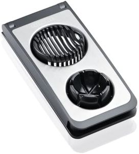 Leifheit Combi Egg Cutter, Egg Slicer, Egg Wedger, Stainless Steel Cutters, 3 in 1, Cut Eggs into Ovals, Rounds and Cuts Eggs into Wedges. Also works on Potatoes,Potato Wedger Cutter and Slicing Kiwis
