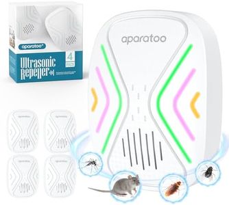 Repellente Ultrasuoni 4Pack, Antizanzare Ultrasuoni Professionale, Repellente ad Ultrasuoni per Topi Elettromagnetico Efficace, Repellente per Zanzare,Topi,Formiche,Mosche, Ragni,Scarafaggi