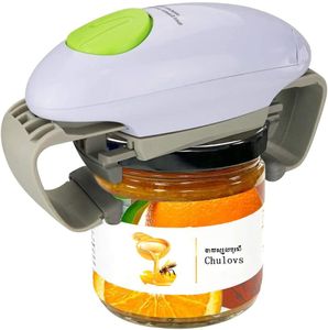 Chulovs Electric Jar Opener, Kitchen Gadget Strong Tough Automatic Jar Opener for New Sealed Jars,The Hands Free Jar Opener with Less Effort to Open (White)