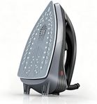 Sundu Mini Travel Steam Iron, 1600W Portable Small Iron with Non-Stick Plate, 300 Steam Holes, 1300ml Tank, Safety Base & Digital Temp Control for Quilting Sewing Matte Black