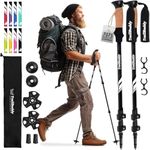 TrailBuddy Walking Poles - Pack of 2 Lightweight, Adjustable Trekking Poles for Hiking, Camping & Backpacking - Walking Sticks w/Cork Grip and Padded Strap