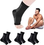 Neuropathy Socks - Soothe Socks for Neuropathy Pain - Heelium Pain Relief Socks - Ankle Compression Foot Sleeve with Arch Support for Foot and Heel Pain Relief (L/XL, Black)