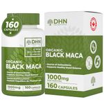 **New** 160 Vegan Capsules of Organic Black Maca Root Powder | Energy, Performance & Mood Support for Men & Women | Antioxidant & Nutrient Rich | Canadian Made, Quality Assured