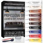 Vinyl and Leather Repair Kit - Restorer of Your Furniture, Car Seats, Sofa, Jacket, Purse, Belt, Shoes | Genuine, Italian, Bonded, Bycast, PU, Pleather |No Heat Required | Repair & Resto