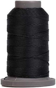 WUTA Leather Sewing Round Waxed Thread Polyster Hand Sewing Line Leather Work Cord Tool DIY 28 Colors Available (Black, 0.45mm)