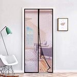 Magnetic Thermal Insulated Door Curtain 36"x80" Magnet Patio Door Cover Auto Closer Fits Doors Up to 34"x79" to Keep Warm in Winter Cool in Summer for Air Conditioner Heater Room Home Kitchen