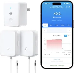 GoveeLife WiFi Refrigerator Thermometer with Alarm, Wireless Digital Freezer Temperature Gauge with App Control, 2 Years Free Data Export, for Home Kitchen Fridge Pool Hot Tub 2 Pack