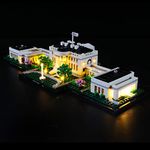 Briksmax Led Lighting Kit for Architecture The White House - Compatible with Lego 21054 Building Blocks Model- Not Include The Lego Set