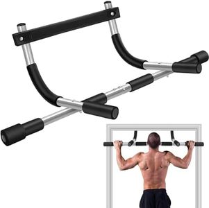 Pull Up Bar for Doorway | Thickened Steel Upper Body Fitness Workout Bar| Multi-Grip Strength for Doorway | Indoor Chin-Up Bar Fitness Trainer for Home Gym Portable