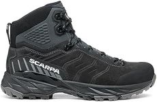 SCARPA Men's Rush Trk GTX Waterproof Gore-Tex Hiking and Backpacking Boots, Dark Anthracite/Black, 9.5 Women/8.5 Men