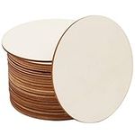 Belle Vous 25 Pack Wooden Unfinished Round Circles - 10cm/3.94 Inches with 2mm Thickness - Plain Natural Blank Wood Discs Slices Cutouts for Crafts, Coasters, Home Decorations and Ornaments