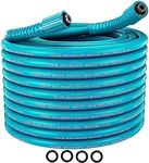 POHIR 25FT Pressure Washer Hose 1/4'', Kink Resistant Power Replacement Hose, 3600PSI Electric Washing Heavy Duty Flexible Compatible with Most Brands, Ideal for Home & Commercial Use, Silver-Blue