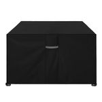 Dokon Cube Garden Furniture Cover with Air Vent, Waterproof, Windproof, Anti-UV, Heavy Duty Rip Proof 600D Oxford Fabric Patio Rattan Cube Set Cover (125 x 125 x 74cm) - Black