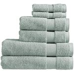 Christy Refresh Blue Towel Set | Set of 6 | 2 Bath 2 Hand 2 Face | Quick Dry | Tonal and Stylish | Soft Absorbent Bathroom Towels | 100% Cotton 550GSM | Machine Washable | Duck Egg