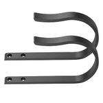 BlackCurtain Drapery Holdbacks,2Pcs Solid Aluminum U Shaped Wall Mounted Curtain Tiebacks