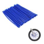 DEWIN Spole Covers Wheel Spoke Skin Covers 72Pcs Universal Motocross Wheel Rim Spoke Cover Off Road Motorcycle Skins Wraps Kit (Color : Blue)