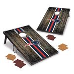 Wild Sports NFL New England Patriots 2' x 3' MDF Deluxe Cornhole Set - with Corners and Aprons, Team Color